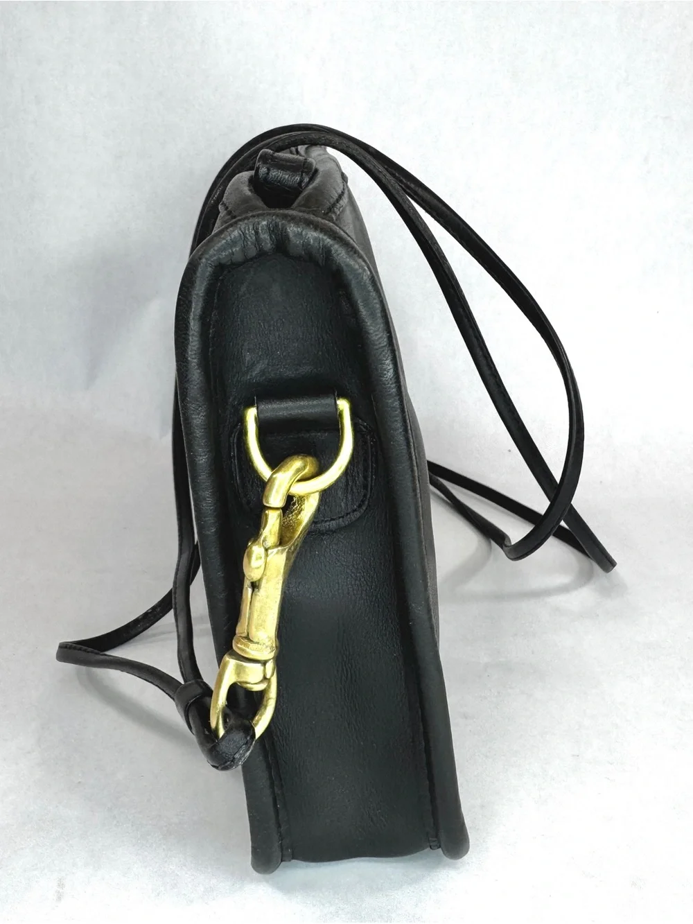 Vintage Coach Basic Bag 9455 Black Glove-Tanned Leather NYC USA Pre-Creed Era